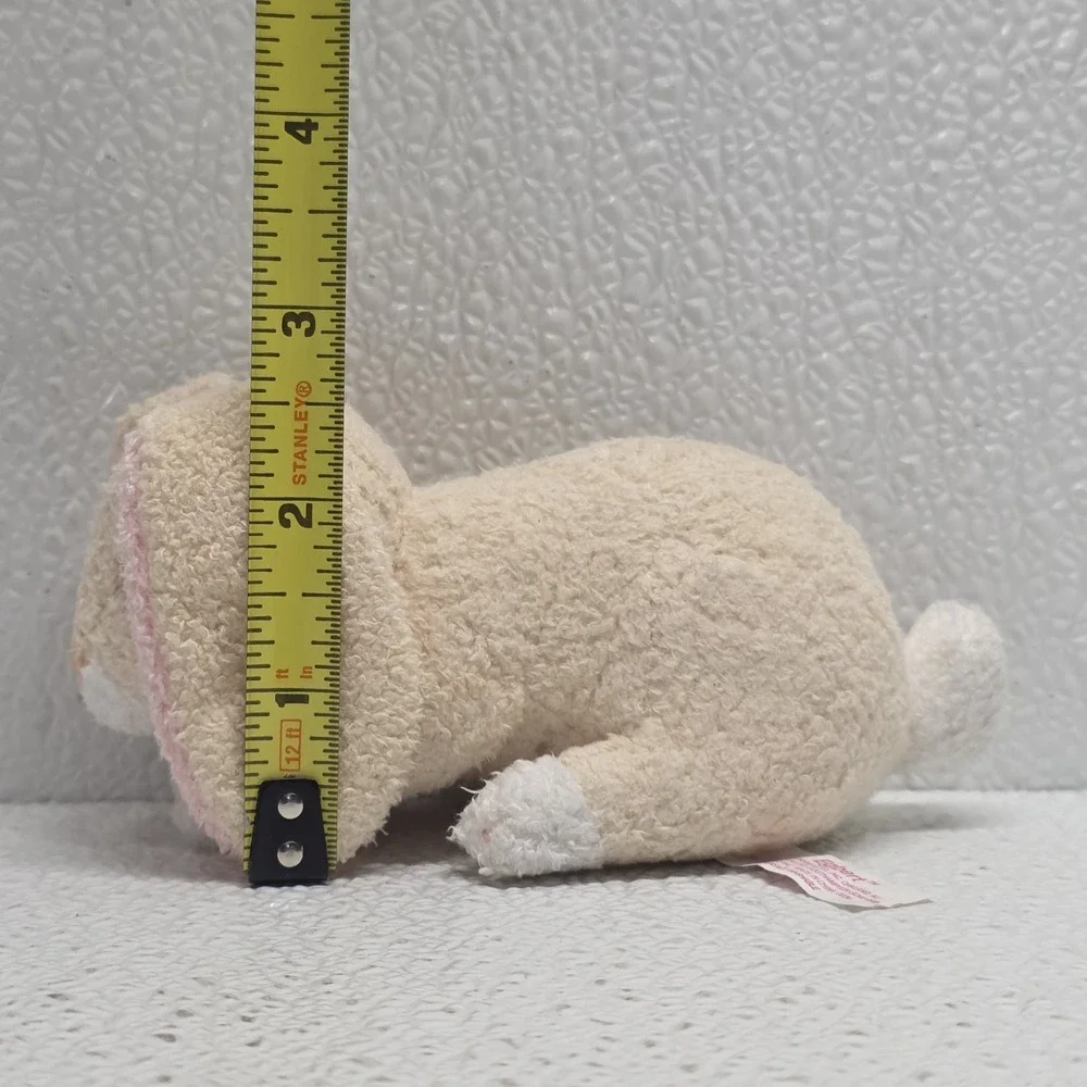 Russ Berrie Egbert White Cream Bunny Rabbit Mini Chamois 5